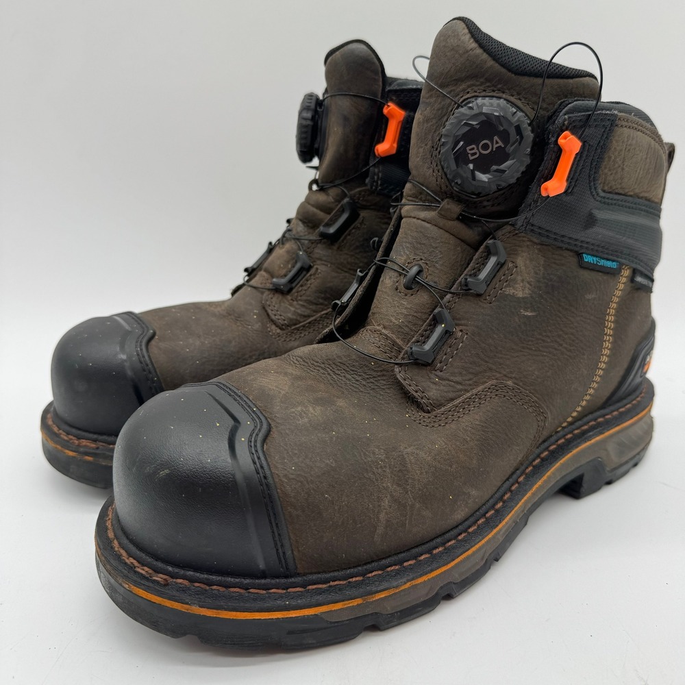 Ariat Stump Jumper BOA Work Boots Mens US 8.5 D Brown Waterproof Composite Toe